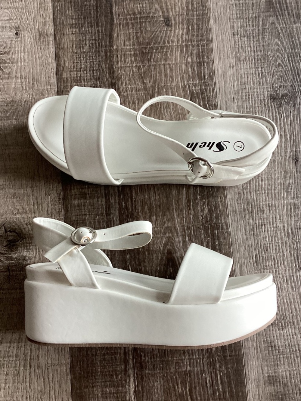 Platform wedge heel